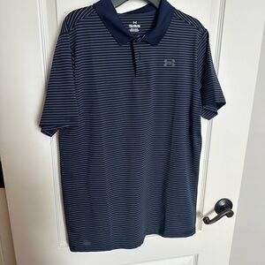 Under Armour Navy Striped Polo Shirt